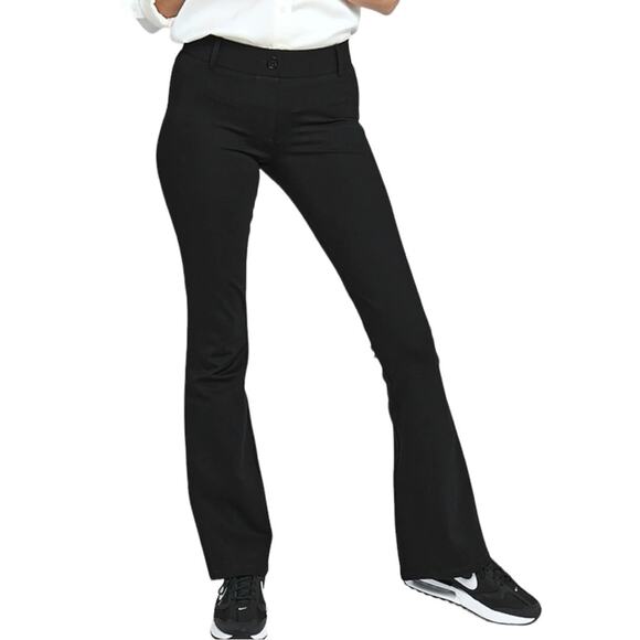Betabrand Classic Dress Pant Yoga Pant Bootcut size Medium Short Petite Black - Picture 1 of 16